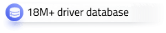 18M+ driver database