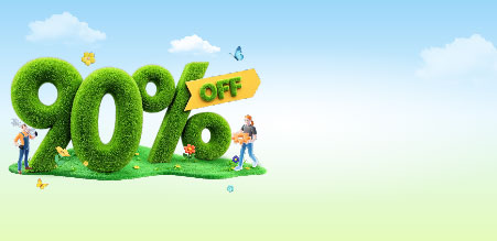 90% OFF