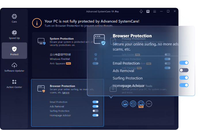 Advanced SystemCare Free - Browser Protection