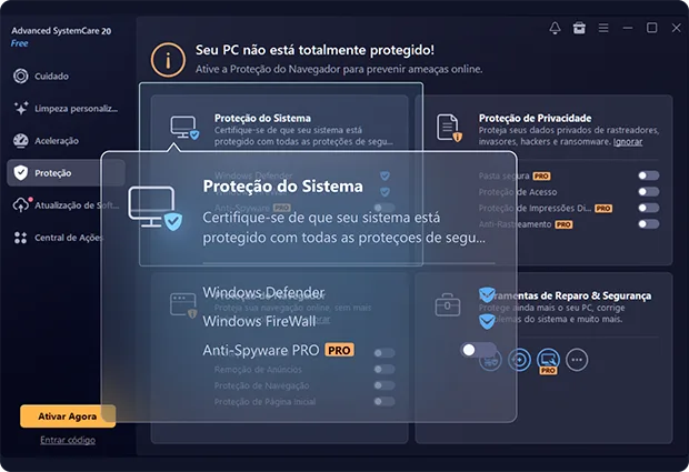 Advanced SystemCare Free - Proteção do Sistema