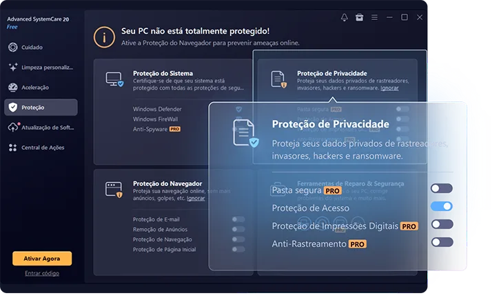  Advanced SystemCare Free - Proteção da Privacidade