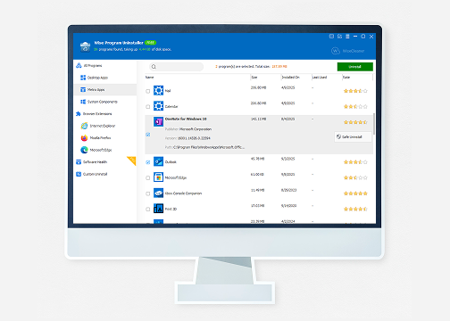 Wise Program Uninstaller Features