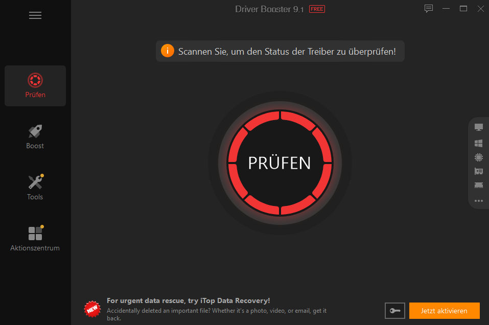 Auf PRÜFEN klicken