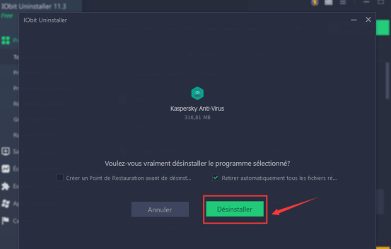 Désinstaller Kaspersky Anti-Virus Anti-Virus à l’aide de IObit Uninstaller