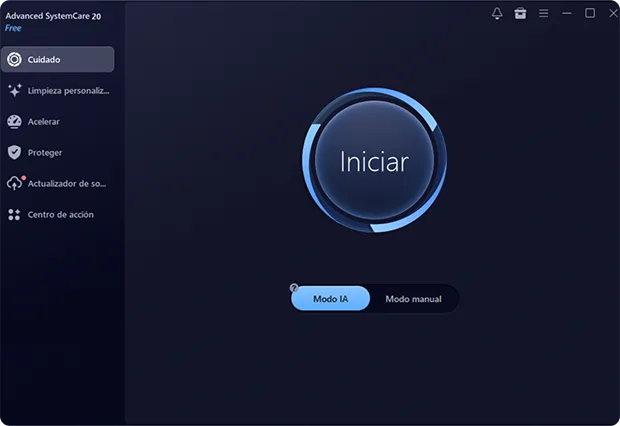 Inicio de Advanced SystemCare