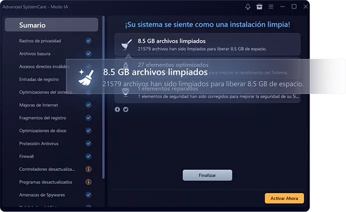 Limpieza de PC con Advanced SystemCare