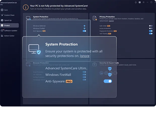 Advanced SystemCare - System Protection