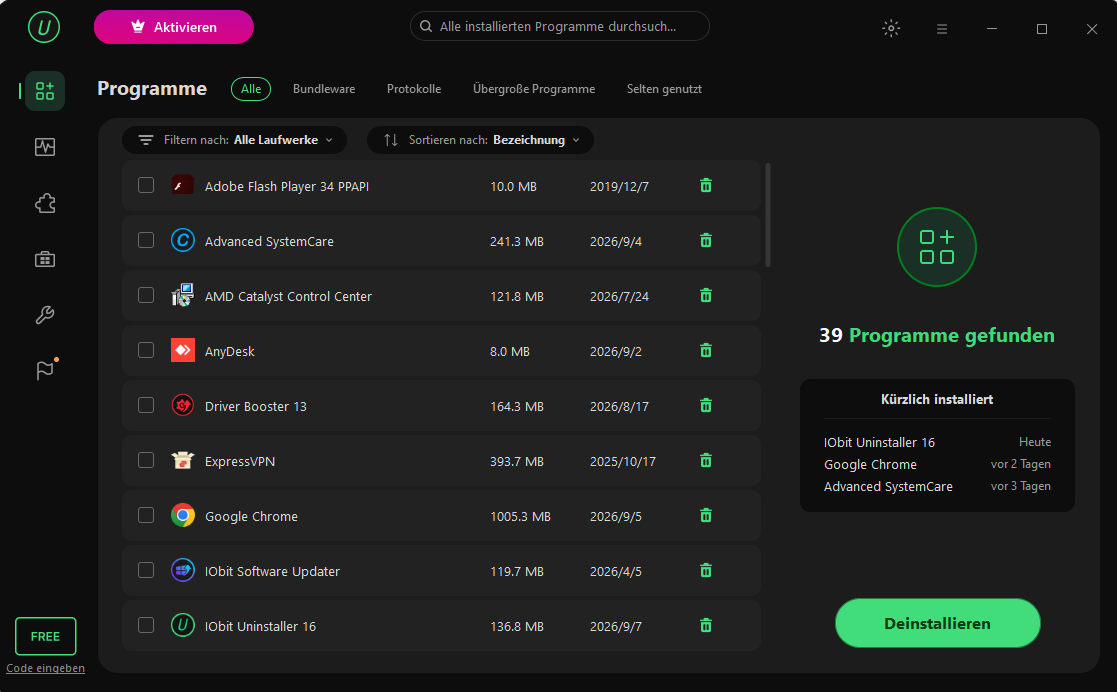 Programm finden
