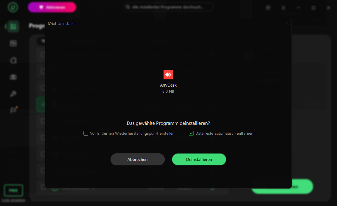Programm deinstallieren