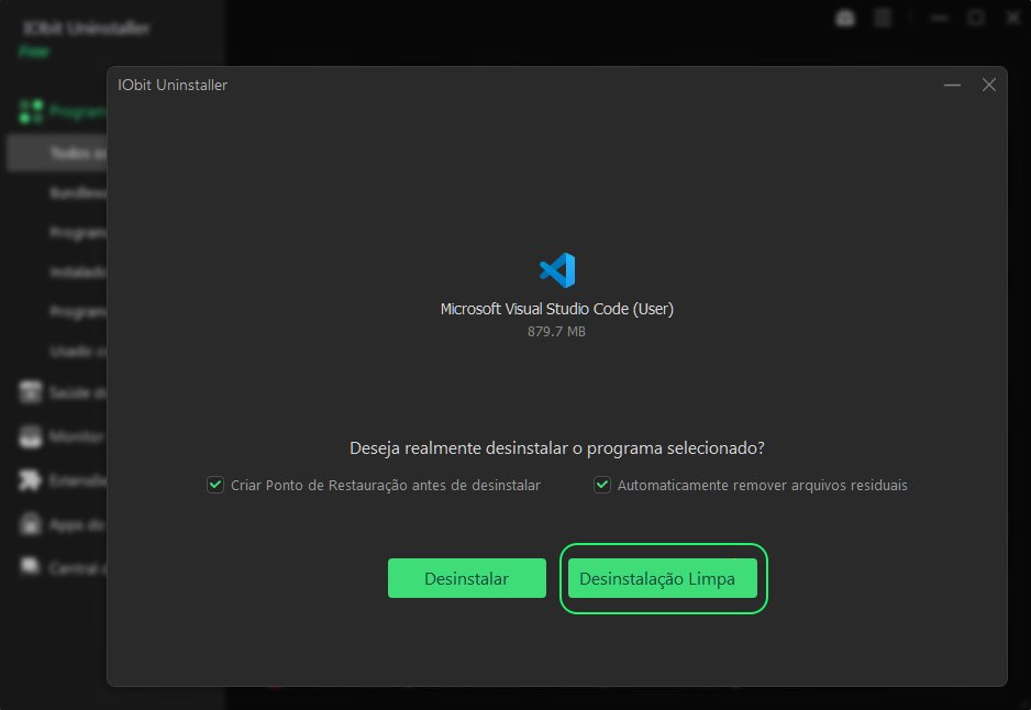 Desinstalar um programa com o IObit Uninstaller