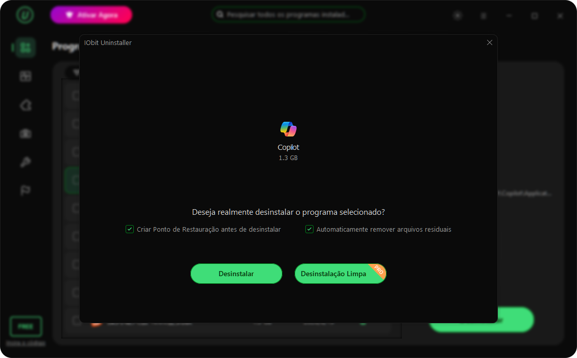 Desinstalar um programa com o IObit Uninstaller