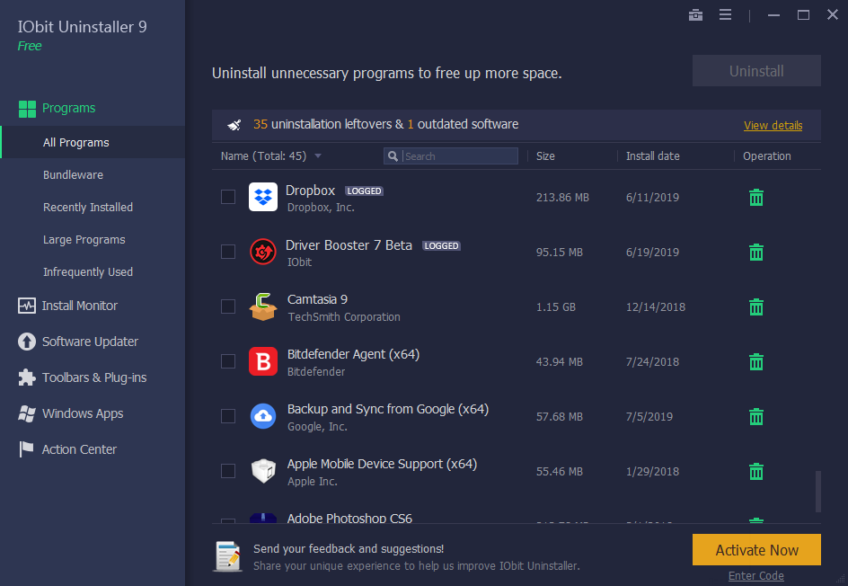 SCARICARE IOBIT UNINSTALLER ITALIANO