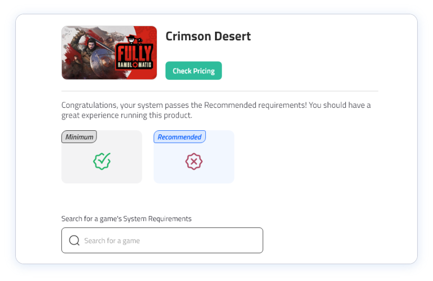 Can I Run It Test Step 3