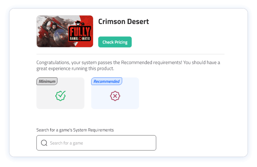 Can I Run It Test Step 3