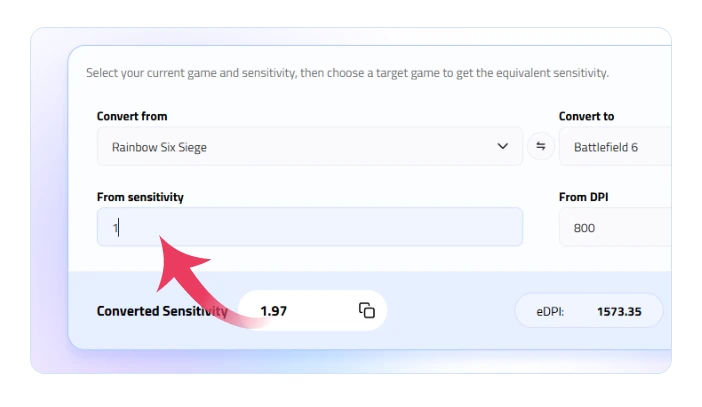 How to Use the Mouse Sens Converter - Step 2