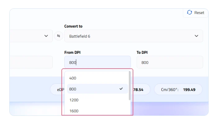How to Use the Mouse Sens Converter - Step 3