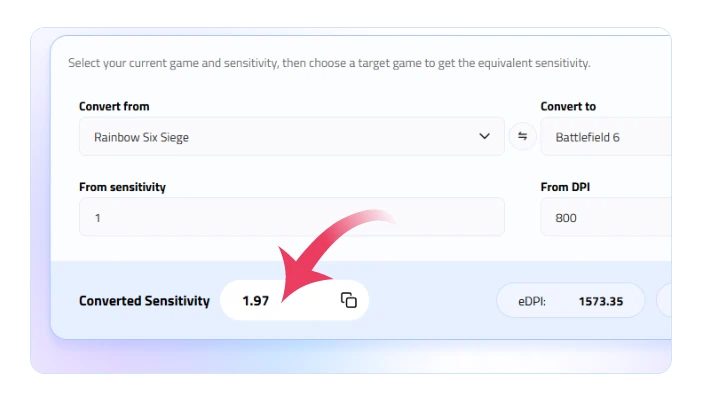 How to Use the Mouse Sens Converter - Step 4